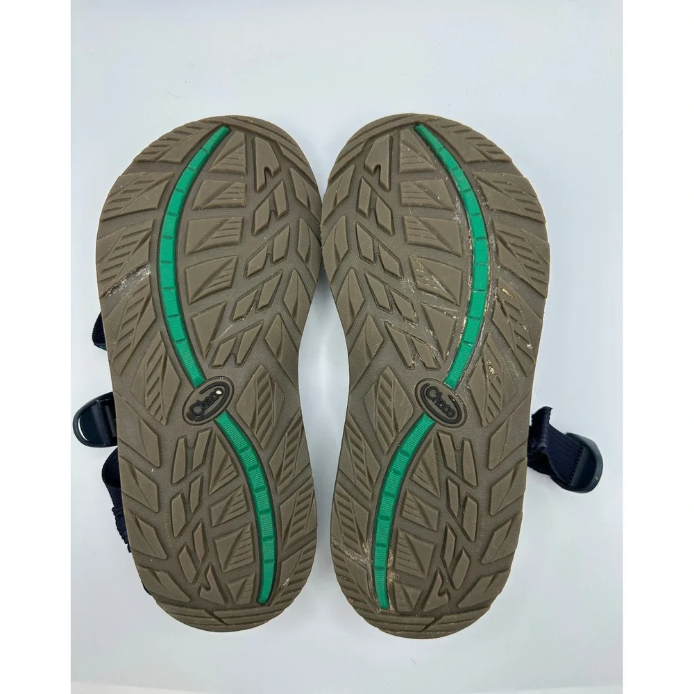 Chaco Z1 Classic Mens 10 Sport Sandals Navy Green Grid Geometric Gorpcore Hiking